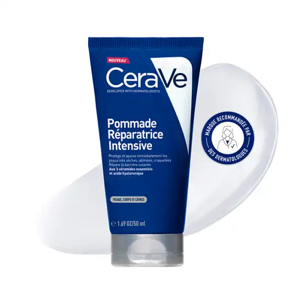 Cerave Pommade Réparatrice Intensive Visage Et Corps Pour Les Peaux Très Sèches Abîmées Craquelées Tube/48g