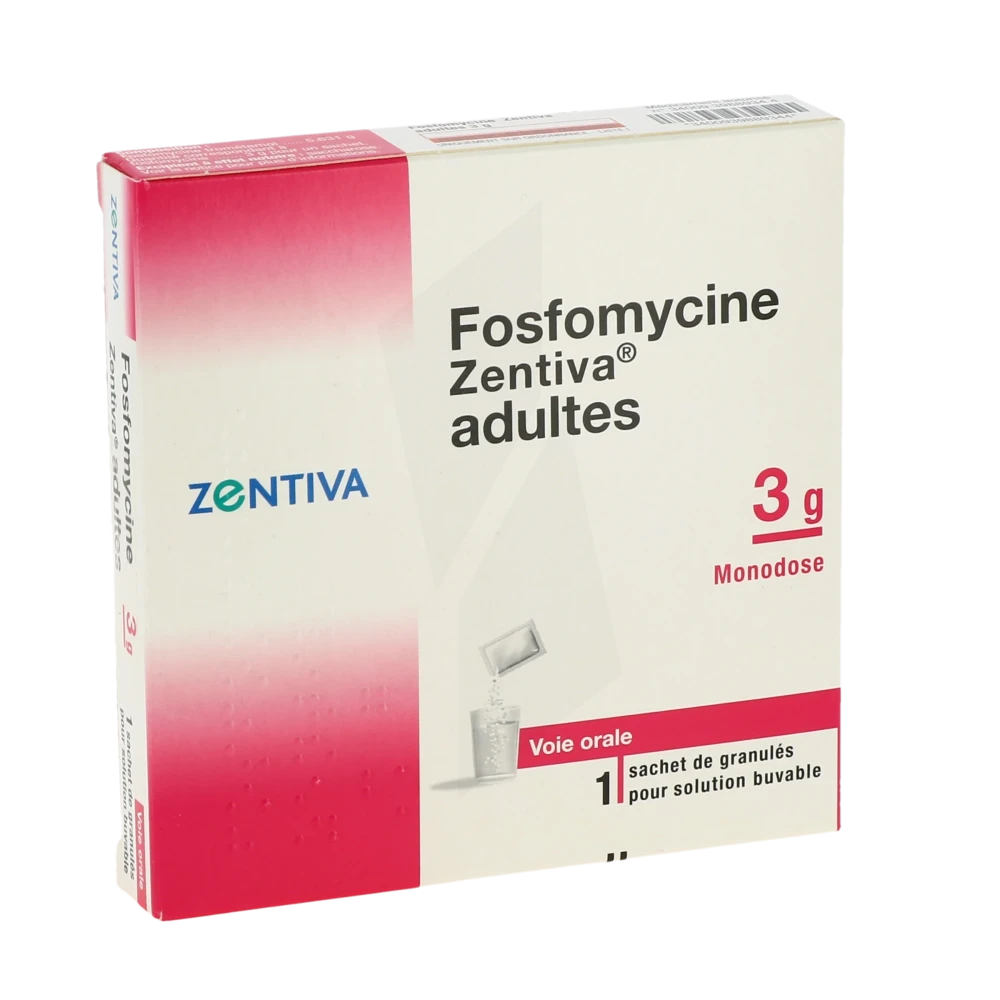 Fosfomycine Zentiva Adultes 3 G, Granulés Pour Solution Buvable En Sachet