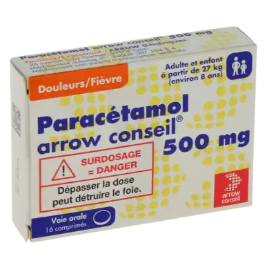 Paracetamol Arrow Conseil 500 Mg, Comprimé à Auterive