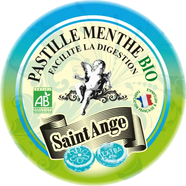 Saint-ange Bio Pastilles Menthe Boite Métal/50g