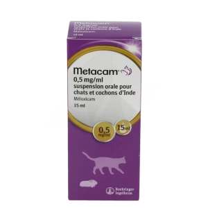 Metacam 0,5 Mg/ml Suspension Orale Pour Chats Et Cochons D'inde, Suspension Buvable