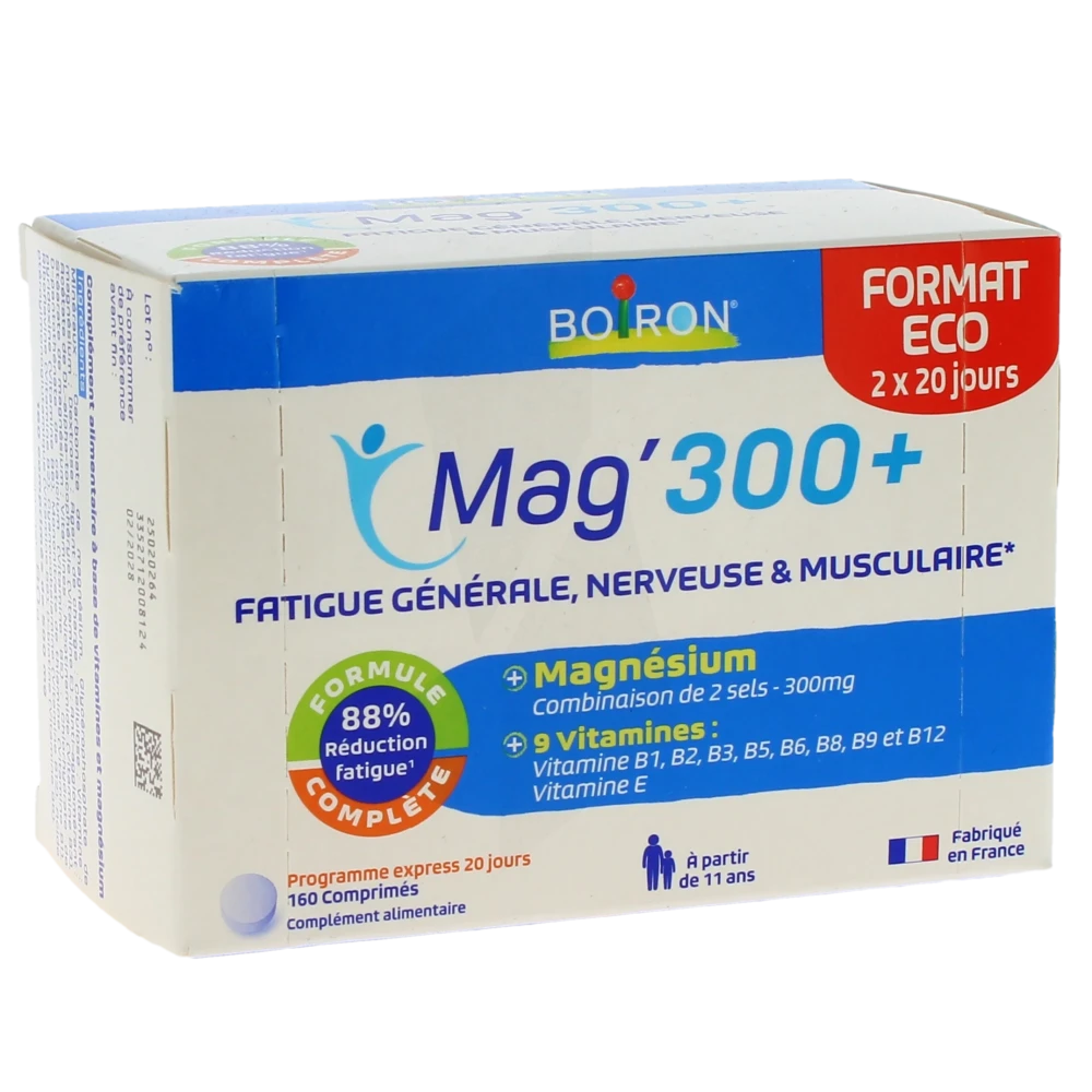 Boiron Mag'300 + Comprimés Boîte De 160