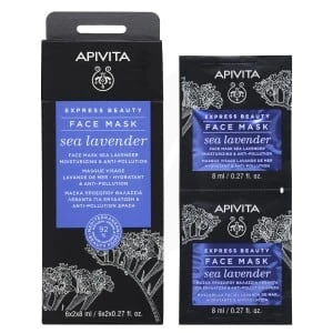 Apivita - Express Beauty Masque Visage Hydratant & Anti-pollution - Lavande De Mer  2x8ml
