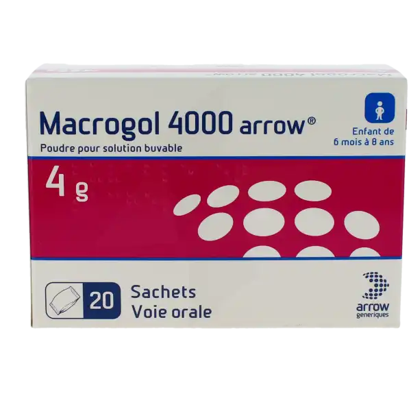 Macrogol 4000 Arrow 4 G, Poudre Pour Solution Buvable En Sachet