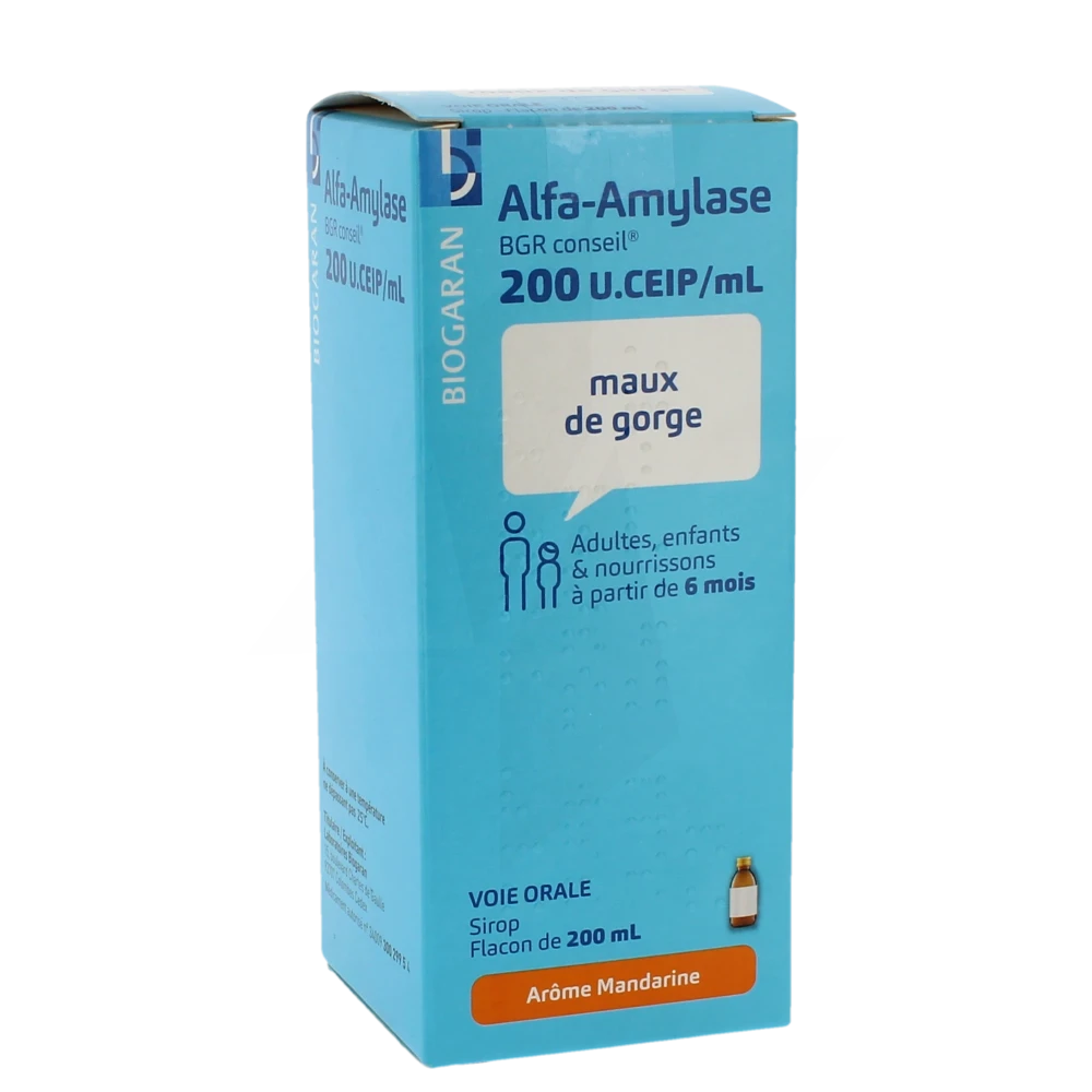 Alfa-amylase Bgr Conseil 200 U.ceip/ml, Sirop