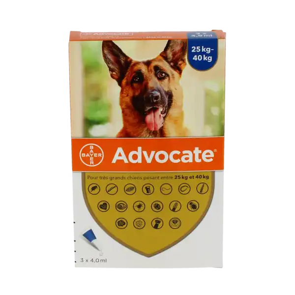 Advocate 400 Mg + 100 Mg Solution Pour Spot-on Pour Tres Grands Chiens, Solution Pour Spot-on