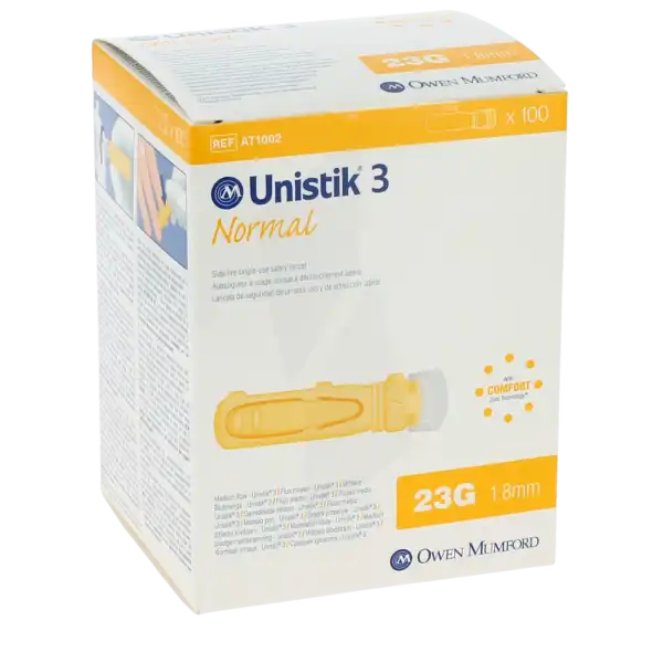 Unistik 3 Normal Lancettes 23g B/100