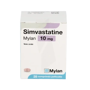 Simvastatine Mylan 10 Mg, Comprimé Pelliculé