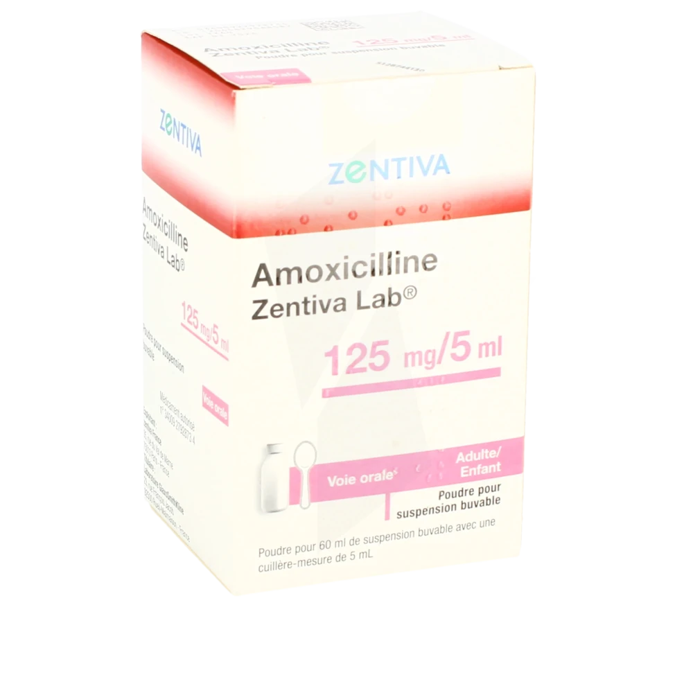 Amoxicilline Zentiva Lab 125 Mg/5 Ml, Poudre Pour Suspension Buvable