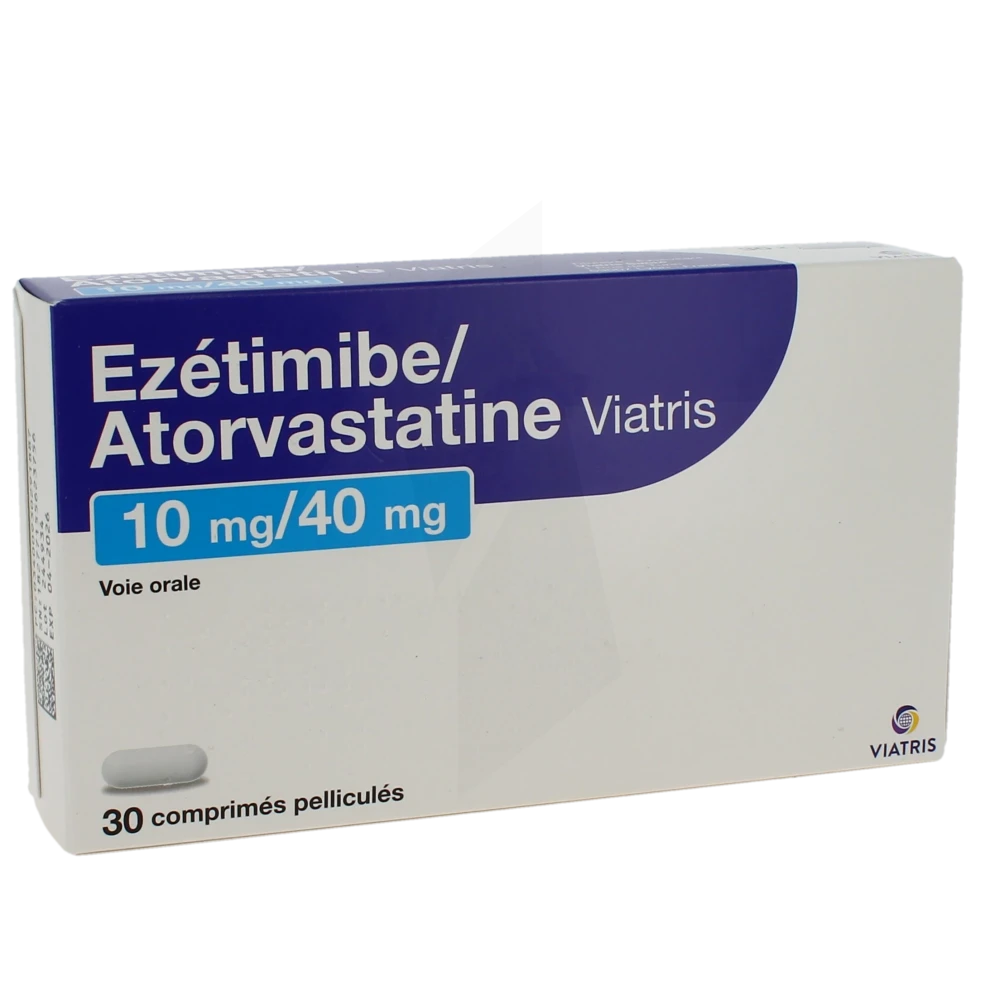 Ezetimibe/atorvastatine Viatris 10 Mg/40 Mg Cpr Pell Plq/30