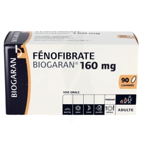 Fenofibrate Biogaran 160 Mg, Comprimé