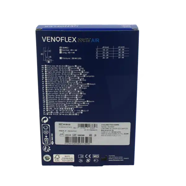 Venoflex Fast'air 2 Chaussette Homme Anthracite Taille 1n