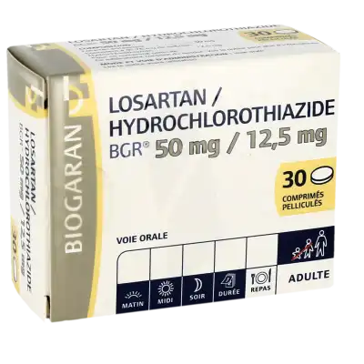 Losartan/hydrochlorothiazide Bgr 50 Mg/12,5 Mg, Comprimé Pelliculé à SAINT-PRIEST
