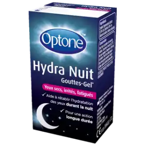 Optone Hydra Nuit Gel Goutte Yeux Secs Irrités Fatigués Fl/10ml à PERSAN
