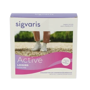 Sigvaris Active Loisirs New Chaussette Classe 2 Femme Noir Normal Xl