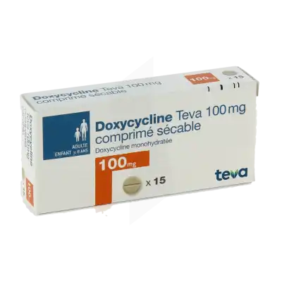 DOXYCYCLINE TEVA 100 mg, comprimé sécable