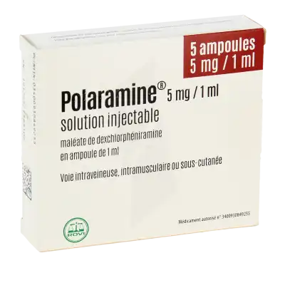 Polaramine 5 Mg/1 Ml, Solution Injectable à Paris