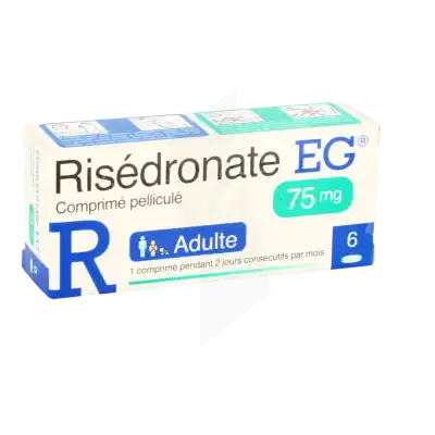RISEDRONATE EG 75 mg, comprimé pelliculé