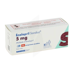 Enalapril Sandoz 5 Mg, Comprimé Sécable