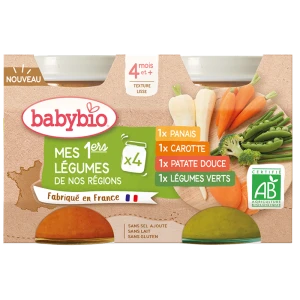 Babybio Mes 1er Légumes De Nos Régions 4pots/130g