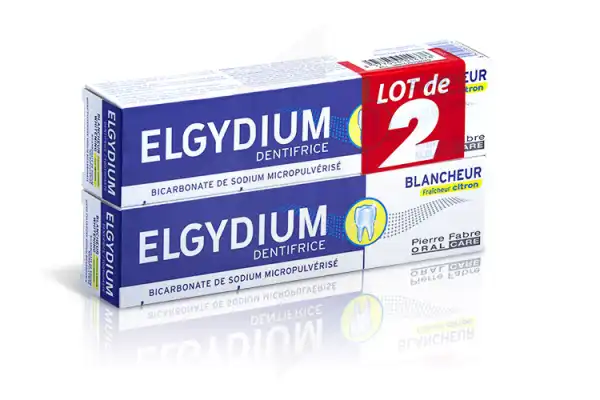 Elgydium Dentifrice Blancheur Citron Tube 75ml X 2