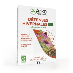 Arkofluide Bio Ultraextract Solution Buvable Défenses Hivernales 20 Ampoules/10ml