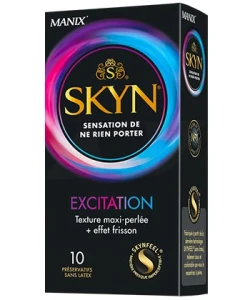 Manix Skyn Excitation Préservatifs Lubrifiés Avec Réservoir B/10+4
