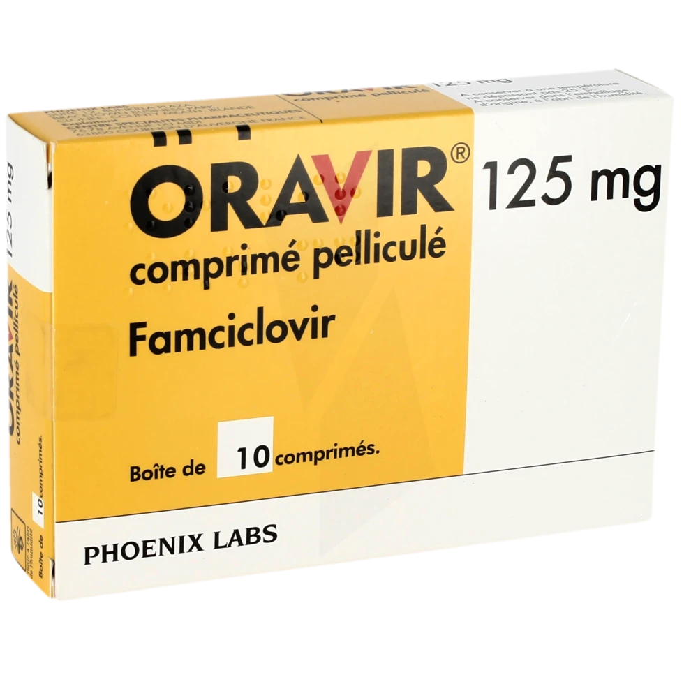 Oravir 125 Mg, Comprimé Pelliculé