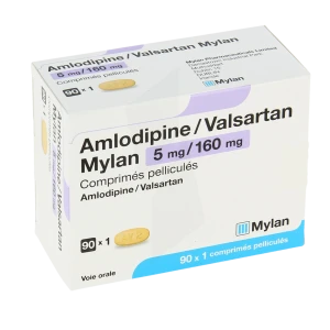 Amlodipine/valsartan Mylan 5 Mg/160 Mg, Comprimé Pelliculé