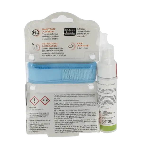 Parakito Bracelet Anti-moustique Adulte Bleu +spray Offert 30ml