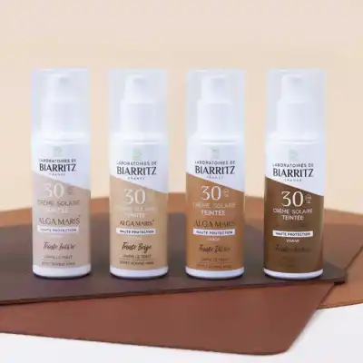 Laboratoires De Biarritz Algamaris Spf30 Crème Solaire Teintée Beige Bio Fl Pompe/50ml