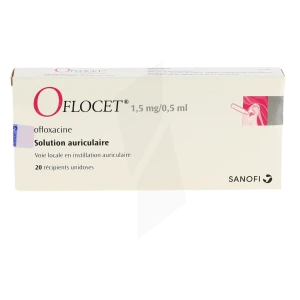 Oflocet 1,5 Mg/0,5 Ml, Solution Auriculaire En Récipient Unidose