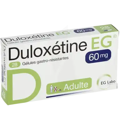 Duloxetine Eg 60 Mg, Gélule Gastro-résistante à PEYNIER