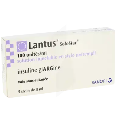 Lantus Solostar 100 Unités/ Ml, Solution Injectable En Stylo Prérempli à Paris