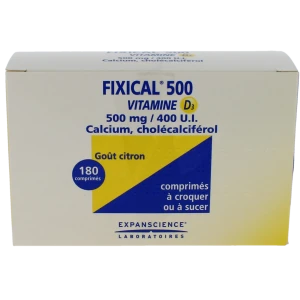 Fixical Vitamine D3 500 Mg/400 Ui, Comprimé à Croquer Ou à Sucer