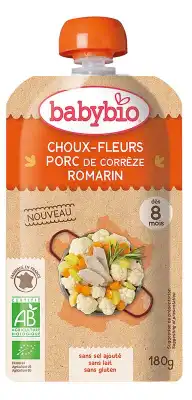 BABYBIO Gourde Choux fleurs Porc Romarin