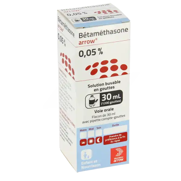 Betamethasone Arrow 0,05 %, Solution Buvable En Gouttes