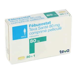 Febuxostat Teva Sante 80 Mg, Comprimé Pelliculé