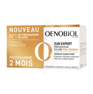 Oenobiol Sun Expert Caps Préparateur Solaire Peau Sensible 2pots/30