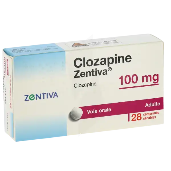 Clozapine Zentiva 100 Mg, Comprimé Sécable