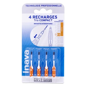 Inava Trio Compact Brossette Recharge Orange B/6