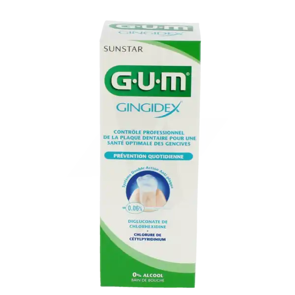 Gum Gingidex Bain De Bouche 0,06 %, Fl 300 Ml