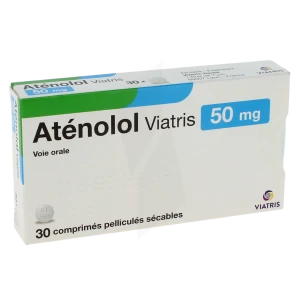 Atenolol Viatris 50 Mg, Comprimé Pelliculé Sécable