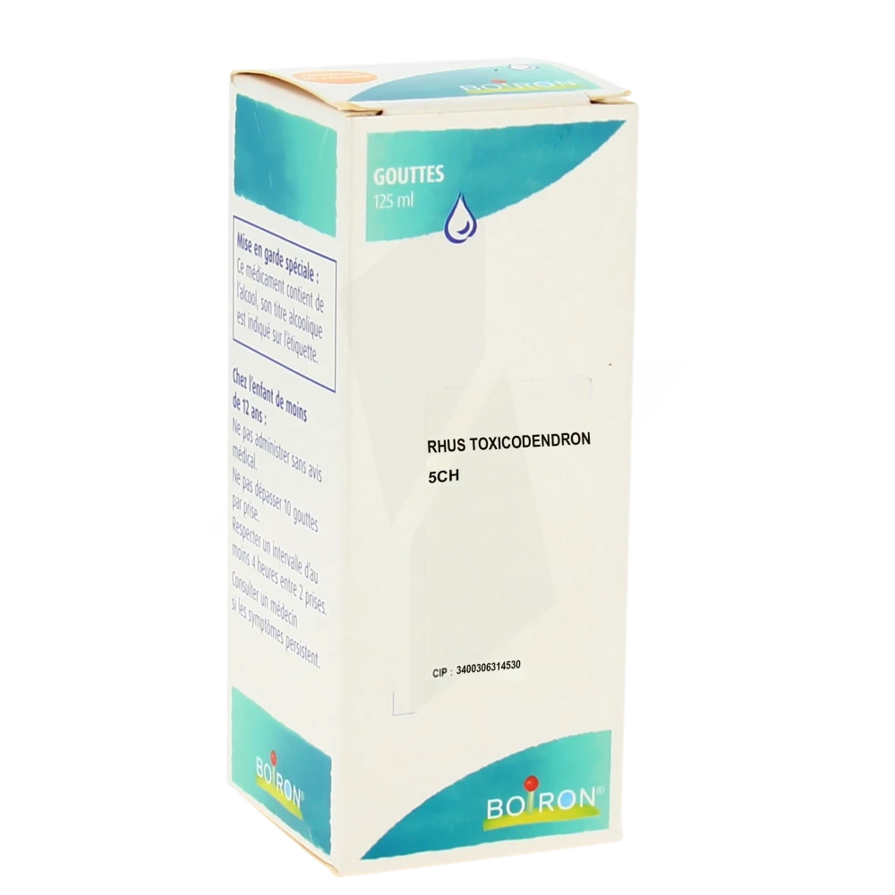 Boiron Rhus Toxicodendron 5ch Solution Buvable En Gouttes Flacon De 125 Ml