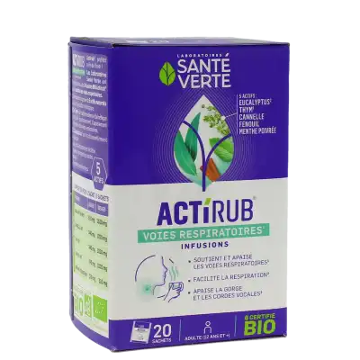 Santé Verte Actirub Tisane Respiratoire Bio 20 Sachets à MIRAMONT-DE-GUYENNE