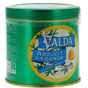 Valda Sans Sucre Gommes à Mâcher Miel Citron Boîte De 140 G
