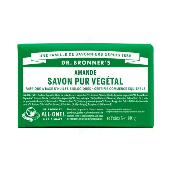 Dr Bronner's Pain De Savon Amande 140 G