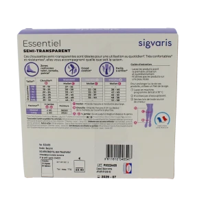 Sigvaris Essentiel Diaphane Semi-transparent Chaussette Classe 2 Femme Dune Normal Xs