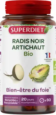 Superdiet Radis Noir Artichaut Bio 380mg Comprimés B/80 à BRUGES