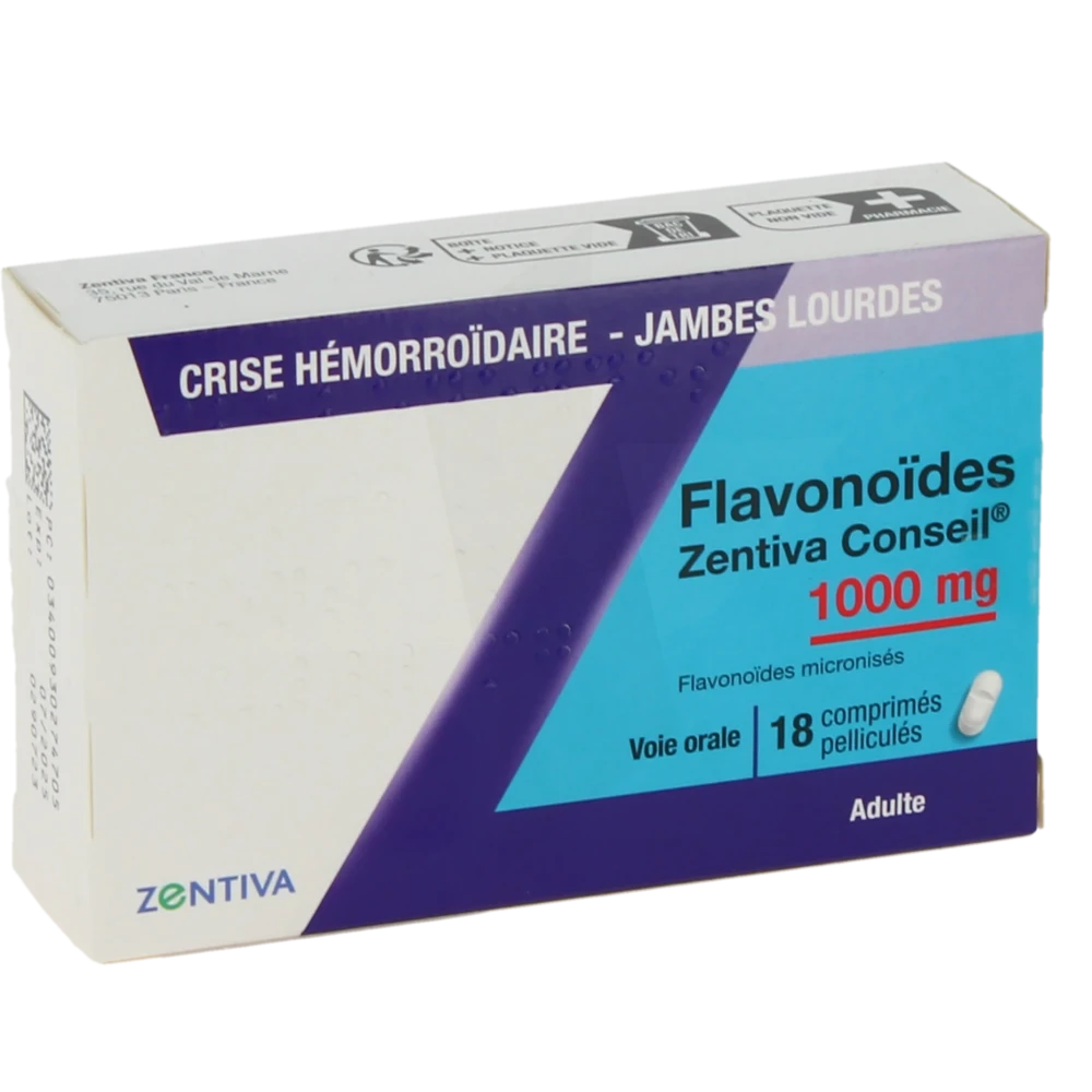 Flavonoides Zentiva Conseil 1000 Mg, Comprimé Pelliculé